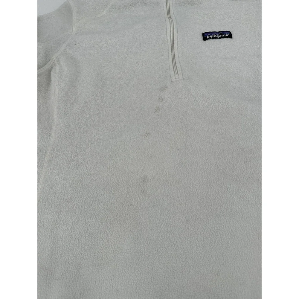 Patagonia Women's‎ Fleece Long Sleeve Quarter Zip Base Layer Sz Large White
